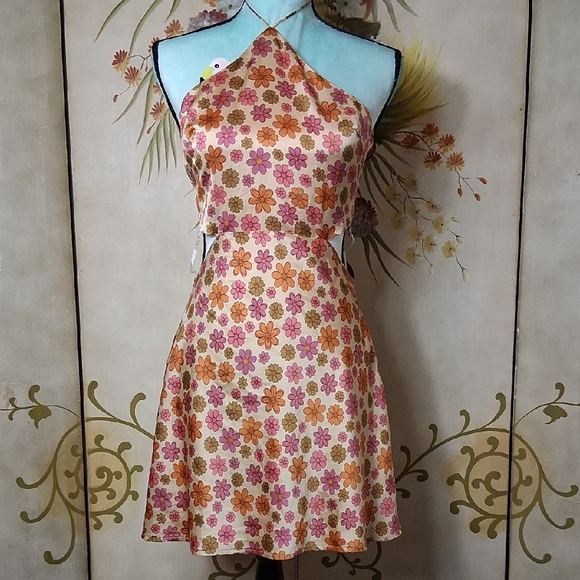 Cotton Candy Dresses & Skirts - Cotton Candy Pink and Orange Halter Sundress